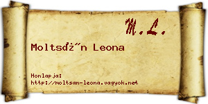 Moltsán Leona névjegykártya
